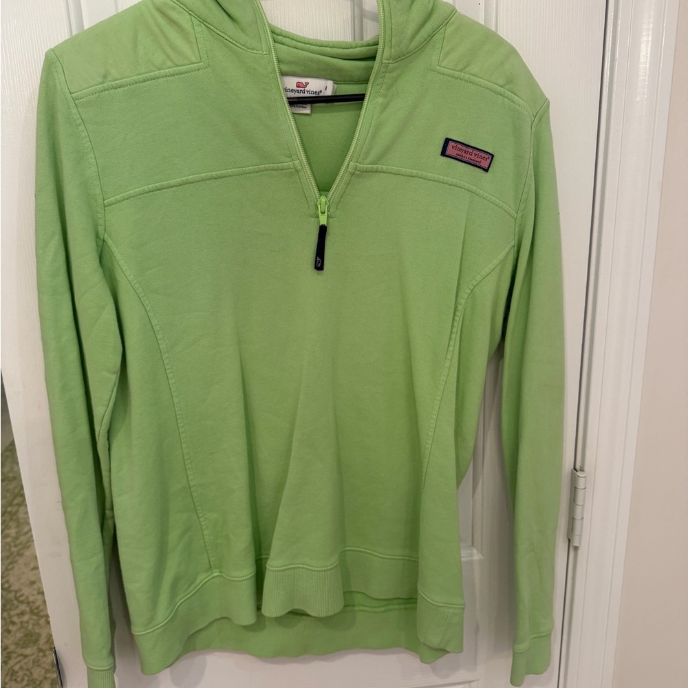 Vineyard Vines Lime Green Quarter-Zip Hoodie